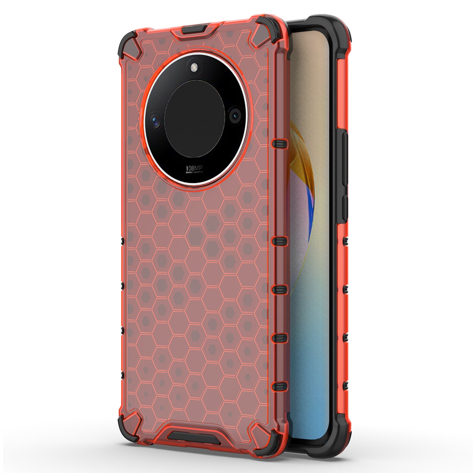For Honor X50 5G / X9b 5G / Magic6 Lite 5G Case PC+TPU Anti-scratch Phone Shell with Honeycomb Design For Honor X50 5G / X9b 5G / Magic6 Lite 5G Case PC+TPU Anti-scratch Phone Shell with Honeycomb Design
